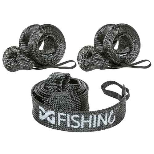 Fishing Rod Sleeve, 3 Pack, 7ft 10in Casting Rod Protector/Rod Sock/Rod Cover - color: Black
