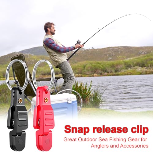 21 Pcs Heavy Tension Snap Release Clips, Padded Trolling Clips with Key Ring, Snap Weights for Trolling, Downriggers Release Clip for Weight Planer Board Offshore Kites Downrigger Fishing