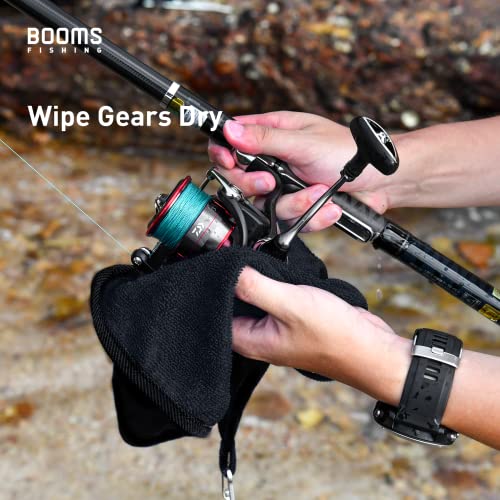 Booms Fishing B0T Microfiber Fishing Towel with Clip, 3 Pack Black - color: Black_3 Pack