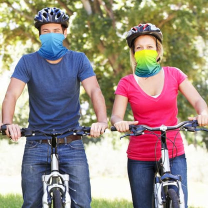 Geyoga Summer UV Protection Cooling Neck Gaiter | Sunscreen Breathable Face Scarf Bandana Mask Neck Gaiter for Outdoor Fishing Hiking Camping - color: Gradient Color