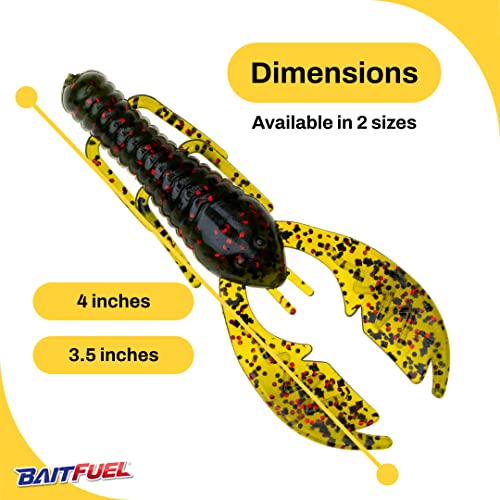 BAITFUEL Paca Slim Infused with Supercharged X55 Formula Gel: Fish Scent Technology with Powerful Attractants | 4-Inch, Watermelon Red, 2-Pack