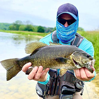 BASSDASH UPF 50+ UV Sun Protection Neck Gaiter Fishing Mask Hunting Kayaking Hiking Cycling Ski Sports - color: Water Camo