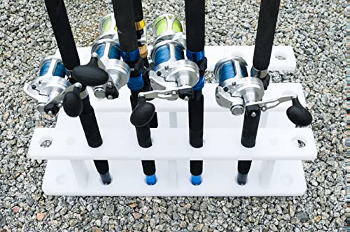 18 Pole Fishing Rod Holder Rack for Garage Heavy Duty Outdoor Boat Dock Storage - size: 18 Rod Holder
