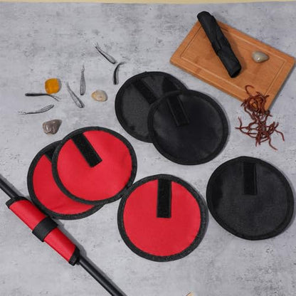8 Pcs Lure Wrap, 5.9 Inch Fishing Hook Covers Fishing Hook Cover Protector Guard to Keep Fishermen Safe for Rod - color: Red, Black