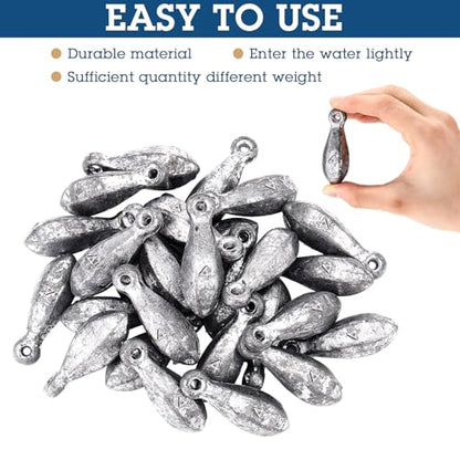 27 Pcs Bank Sinker Fishing Sinkers Weights Bank Weights for Ocean Saltwater Freshwater Surf Bass Catfish Fishing Casting Gear Tackle - size: 4 oz