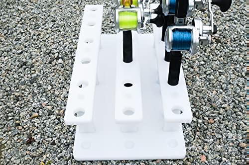 18 Pole Fishing Rod Holder Rack for Garage Heavy Duty Outdoor Boat Dock Storage - size: 18 Rod Holder