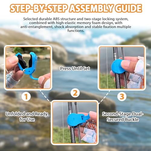 8 Pcs Multifunctional Rod Holder, Fishing Rod Clips, Takedown Shore Fish Rod Fixed Ball, Portable Beach Fishing Pole Holder for Ground, Fit Angler'S Accessory