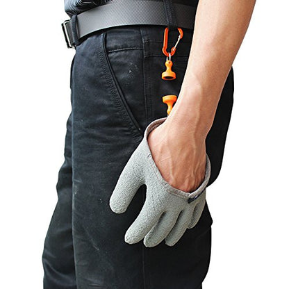 Inf-way Fishing Glove with Magnet Release, Fisherman Professional Catch Fish Gloves Cut&Puncture Resistant with Magnetic Hooks Hunting Glove - size: Medium, style: Left