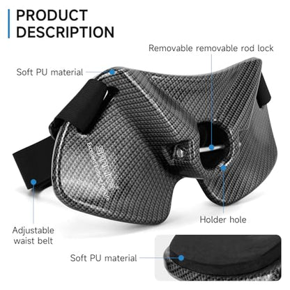 SANLIKE Fishing Belt Rod Holder Lightweight Carbon Fiber Fishing Belt | Adjustable heavy-duty nylon strap with quick buckle, suitable for offshore boat, deep sea and surf rock fishing