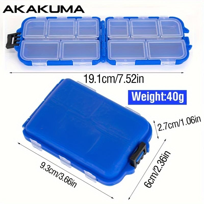 Tackle Accessories Case Mini Reversible Storage Case Multi-Function Tool Box Lure Portable Removable Plaid Blue