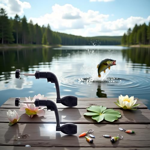 2Pcs Fishing Reel Handle, Universal Plastic Power Handle, Fishing Reels Crank Rock Arm Spinning Wheel Grasp Reels and Accessories，Spinning Reel