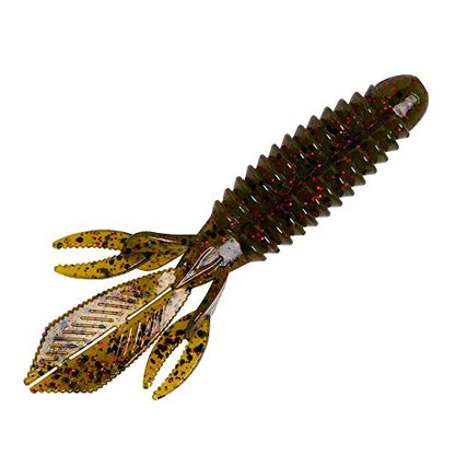 YUM Wooly Bug Creature Bait Soft Plastic Bass Fishing Lure - color: Watermelon Red, size: 3.25"