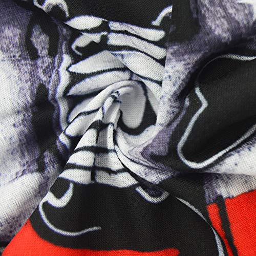 Obacle Neck Gaiter Face Mask Bandana for Dust Wind Sun Protection for Men Women - color: Flag One Red Line Flag Skull