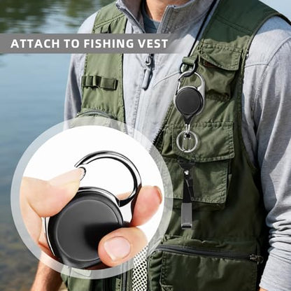 Fishing Fly Fishing Zinger Retractor, Fishing Knot Tool,Line Clipper Retractor for Fly Fishing, Freshwater Saltwater Angler Accessories Lightweight Durable Design - size: 3 Pcs