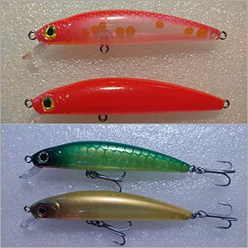 10 Blank Unpainted Minnow Crankbait Topwater Lipless Jerkbait Fishing Lures V3 - color: UPM641P10