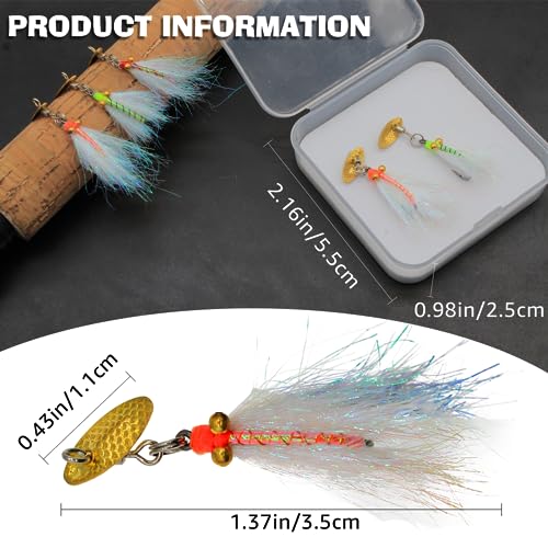 Fly Fishing Poppers Fly Fishing Dry Flies Topwater Fishing Lures Bass Popper Flies Bugs Lures Panfish Bait Fly Trout Bobber Flies Kit for Bass Trout Panfish Bluegill Salmon - color: D: 6pcs Fly Fishing Lures
