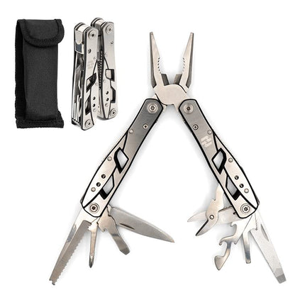 Multitool Plier - 12 In 1 Stainless Steel Pocket Multi Tool With Durable Sheath For Camping, Survival Gear - Safety Locking Camping Accessories With Cutter, Bottle Opener, Screwdriver by Hayvenhurst - style: Plier Multitool