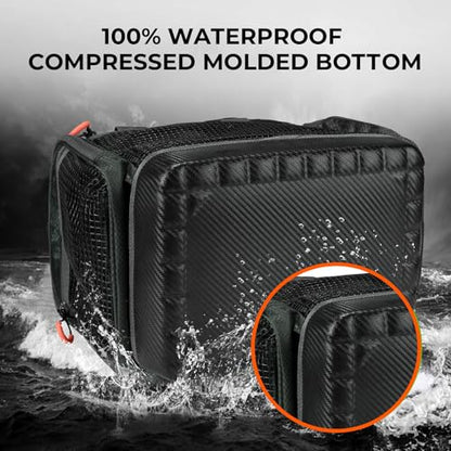 KastKing Fishing Gear & Tackle Bags - Saltwater Resistant Fishing Bags - Fishing Tackle Storage Bags - color: A4: Medium-Hoss(With (2) 3600 Trays, 15"x11"x10.25")-Blackout