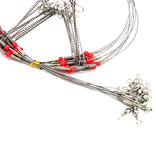 Senyu Wire Trace Leader Rig Stainless Steel 1-5 Arms Fishing Rigs with Snap,High-Strength Fishing Leaders Saltwater-Perch Rigs for Fishing - color: Arm Length 2.7inch, style: 2 Arm Leader