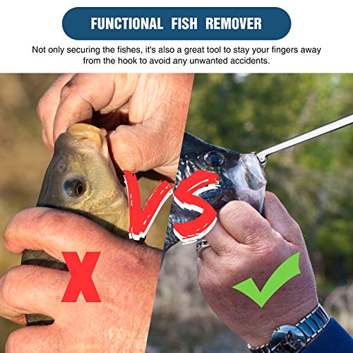 2Pcs Stainless Steel Fish Hook Remover Tool for Fishing, 11-1/2 in | Hook Removal Tool, Freshwater Saltwater Use, 2 Pack, Rust Resistant Steel, Easy Grip Handle