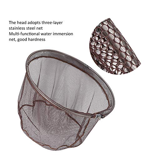 Landing Net Head, Fly Fishing Landing Net 8mm Universal Screw Interface Stainless Steel for Outdoor Fishing