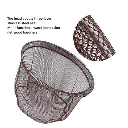 Landing Net Head, Fly Fishing Landing Net 8mm Universal Screw Interface Stainless Steel for Outdoor Fishing