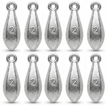 Bank Sinkers Fishing Weights, No-Roll Hexagonal, Surf & Catfish Saltwater - style: 2 Ounce-10pcs