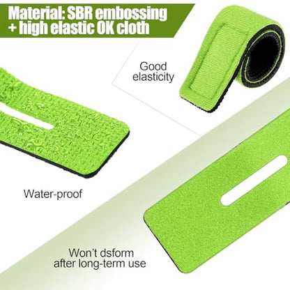Sumind 12 Pcs Fishing Rod Straps Ties, Fishing Pole Belts Stretchy Straps, Elastic Tackle Ties Cable Holders Fit for Casting Rods, Spinning and Fly - color: Green