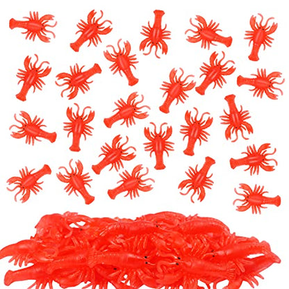 20 Pcs Mini Lobster Claw Crawfish Boil Party Supplies Soft TPR Lobster Food Models Fake Crawfish Party Decorations for Early Education Teaching Aids, Pendants, Party Shooting Props,Sea Creature Models