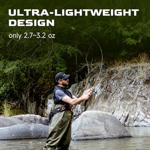 HANDING Magic L BFS Rod 2-Piece Ultralight Casting & Spinning Rod for Trout Crappie Bluegill Yellow Perch Sunfish, for BFS Fishing - size: 4'6'' - UL - Fast - 2pcs, style: Spinning