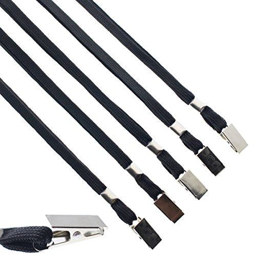10 Pack - Premium 4X6 Inch Extra Large Badge & Credential Holders with Lanyards - for Special Events and 4 x 6 Tickets by Specialist ID (Black) - color: Black