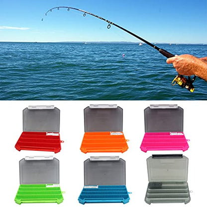 Tackle Boxes with Removable Dividers Fishing Lures Hooks Accessories Fishing Tackle Box Storage Tray - color: Orange