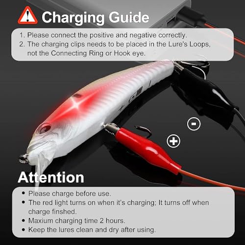 HADORAM Electric Twitching Jerkbait USB Rechargeable LED Lighted Wobbler Luminous Vibrating Minnow Bait, Long Casting Flashing Bass Fishing Lures for Freshwater Saltwater - color: 3.5in-Color 711