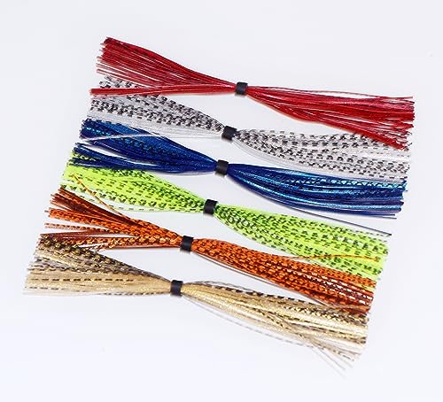 20 Bundles Fishing Skirt Lures Kit Replacement Skirts for SpinnerBaits Buzz Baits 30 Strands Quick Change Jig Skirts