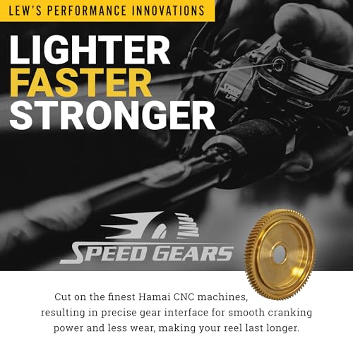 Lew's Speed Spin CRX Spinning Fishing Reel, 8+1 Bearings, Graphite Frame and Sideplate, Solid Brass Speed Gears, Speed Lube, Multi-Disc Drag - size: 200