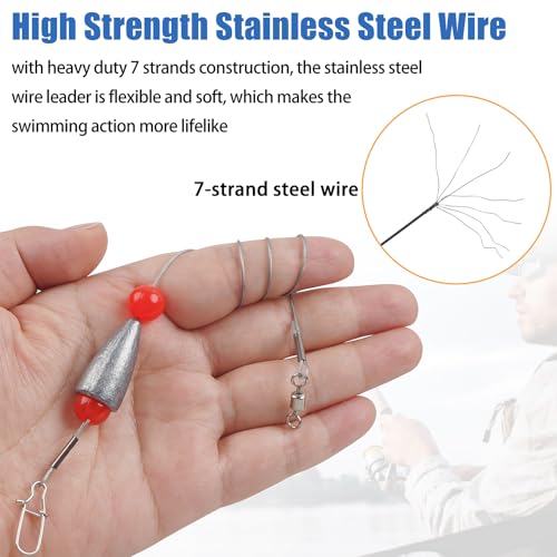 Carolina Rig Bass Fishing Ready Tied Fishing Leaders with Bullet Sinkers Weights Pre Rigged Catfish Carolina Rigs 3/8oz 1/2oz 3/4oz - style: 1/2oz-5pcs