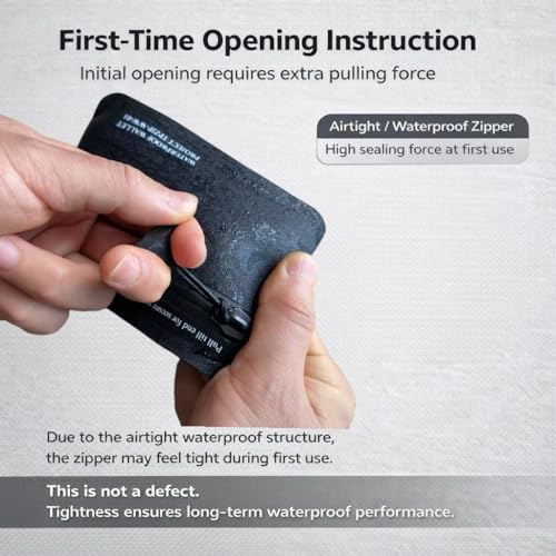 Heavy Duty Airtight Wallet Submersible Waterproof Wallet Protection for Keys, Cards - color: Taupe, size: 5.2" X 4" / 13.5CM X 10 CM