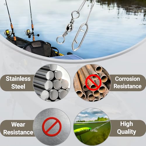 Atibin Stainless Steel Fishing Leader Wire High Strength Fishing Leaders Strong Saltwater Snap Wire Leader Line White Nickel - size: Size #4 (11.8in-50lb) 30pcs