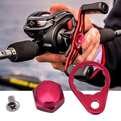 Fishing Reel Nut Covers,DIY Handle Locking Retainer with Screws Included,Handle Nut Retainer for Anglers Campers Outdoor Enthusiasts Fishing Camping Hiking