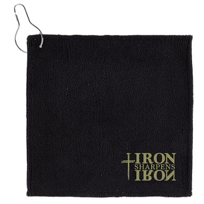 Living Grace Microfiber Towel Set - 12" Square Towels for Fishing Gym Golf Football, 6-Count, Iron Sharpens Iron - color: Iron Sharpens Iron