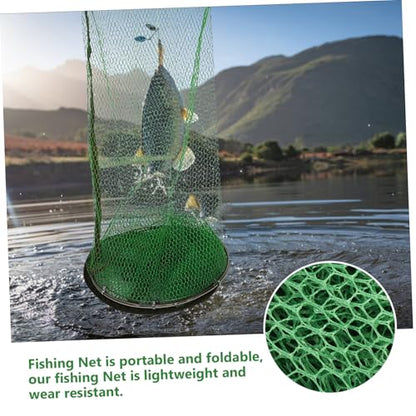 VANZACK Fishing Cage Basket Collapsible Nylon Fish Baskets, Fishing Net Shrimp Net Fish Keeping Net for Minnows,Crab,Shrimp,Crawfish