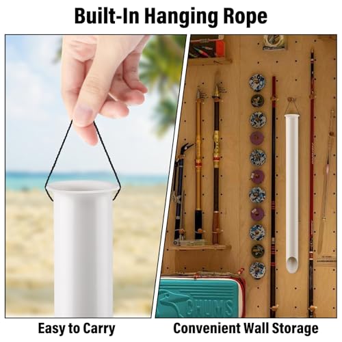Dr.Fish PVC Sand Spike Surf Fishing Rod Holder, 27" Beach Fishing Surf Casting Rod Holder Portable Rod Stand for Beaches, Riverbanks and Sandy Shores