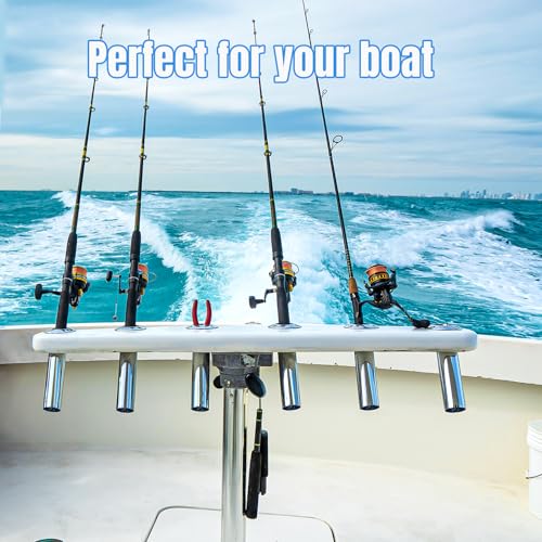 2 Pack Fishing Rod Holders, Heavy Duty Stainless Steel Flush Mount Rod Holders with Liner, Available in 15° 30° 90° for Boats & Yachts
