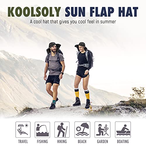 Outdoor Sun Hat for Men with 50+ UPF Protection Safari Cap Wide Brim Fishing Hat with Neck Flap, for Dad… - color: Blue Camouflage
