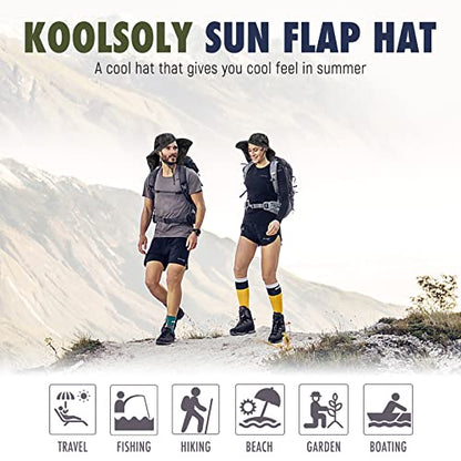 Outdoor Sun Hat for Men with 50+ UPF Protection Safari Cap Wide Brim Fishing Hat with Neck Flap, for Dad… - color: Gray Camouflage