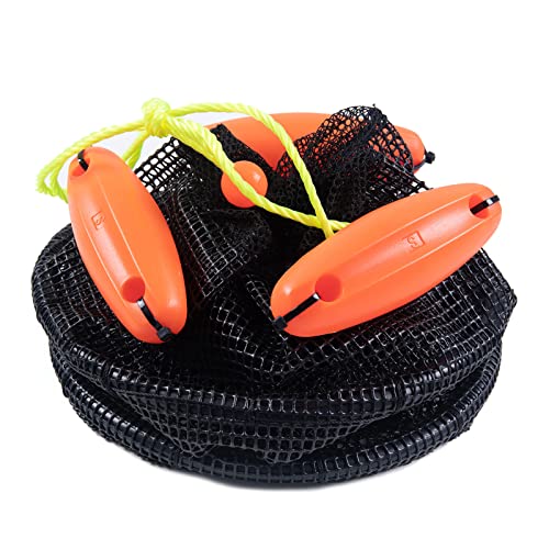 Z&W 5 Gallon Collapsible Floating Fishing Net Live Bait Bucket/Fishing Basket/Chum Bag, Trap for Keeping Minnows, Shrimp, Leaches and Other Baits