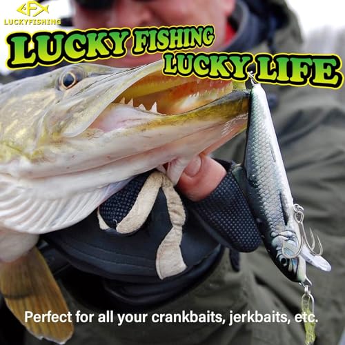 LUCKYFISHING Treble Hooks 50PCS PTFE Coating Treble Fishing Hooks for Saltwater Freshwater Size #2#4#6#8#10 - color: Hook Size #10-50PCS