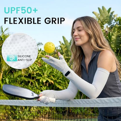 Full Finger UV Protection Gloves Driving Gloves Women, Breathable Touchscreen UPF Glove Sun Protection Glove - color: Brown, size: One Size