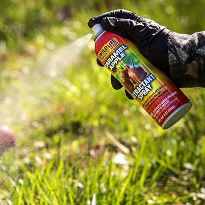 Wildlife Research Center - Deer Attractant Spray - Powerful Whitetail Deer Attractant & Big Game Food Scent - Long-Range Attraction Formula - 8 oz - style: Caramel Apple
