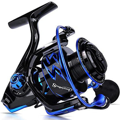 Sougayilang Spinning Reel – Ultra-Lightweight 6.2:1 High Speed, 17LB Max Drag, 12+1 Shielded Bearings, Metal Frame, Corrosion-Resistant for Freshwater and Saltwater Bass Redfish Inshore Fishing - size: 3000